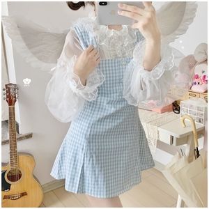 Kawaii Vest Plaid Skirt